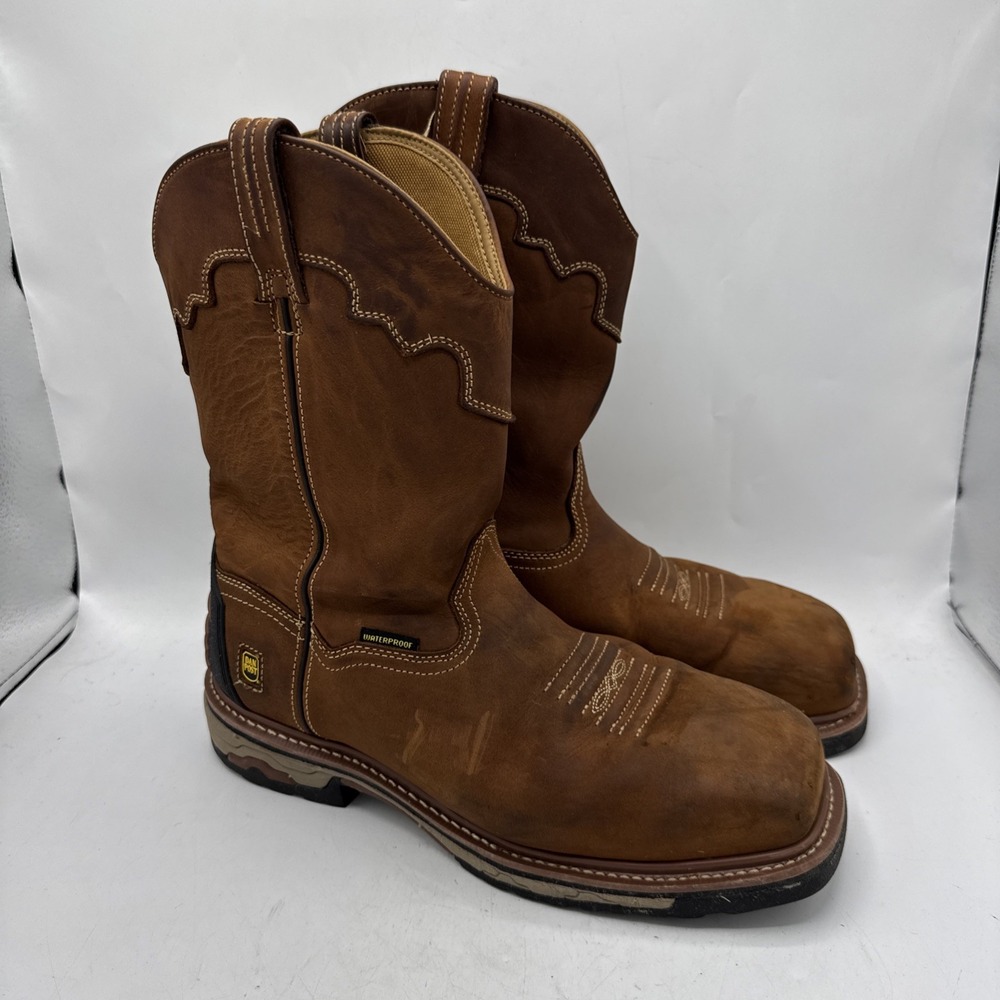 Dan Post Blayde Work Boots Mens 13‎ EW Steel Toe Waterproof Brown DP69482